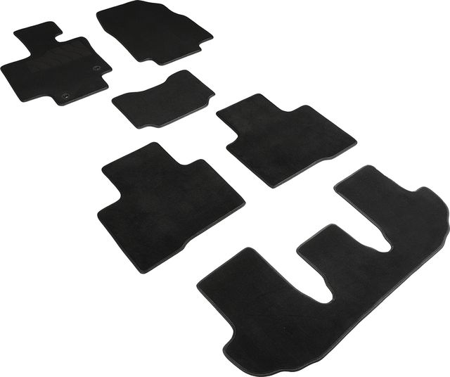 Коврики Seintex ворсовые для салона Toyota Highlander IV 2019-2026 ЧЕРНЫЕ. Артикул 95058