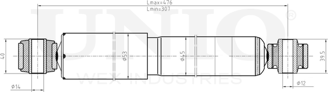 Амортизатор подвески (Unio). Артикул SAB-10434