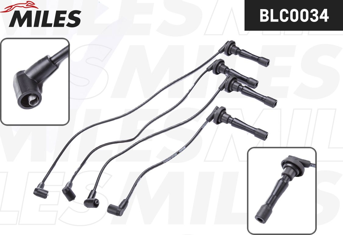 Высоковольтные провода (провода зажигания) (комплект) Miles. Артикул BLC0034