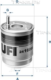 Топливный фильтр UFI для Kia Ceed III 2018-2026. Артикул 24.160.00