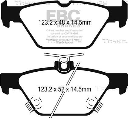 Тормозные колодки EBC Brakes. Артикул DP22257