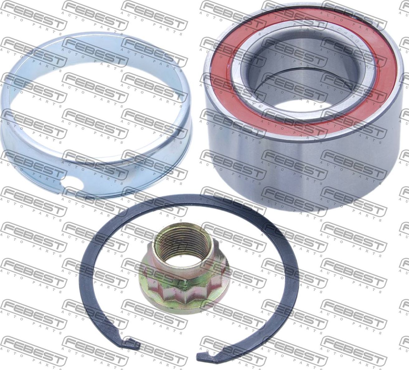 Ступичный подшипник (комплект) Febest. Артикул DAC45840045