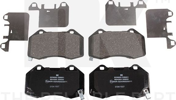 Тормозные колодки NK передние для Opel Corsa E 2015-2019. Артикул 223650