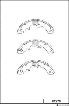 Тормозные колодки MK Kashiyama задние для Talbot Horizon 1978-1986. Артикул K2276