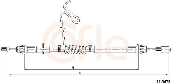 Трос ручника (тросик ручного тормоза) Cofle. Артикул 11.5673