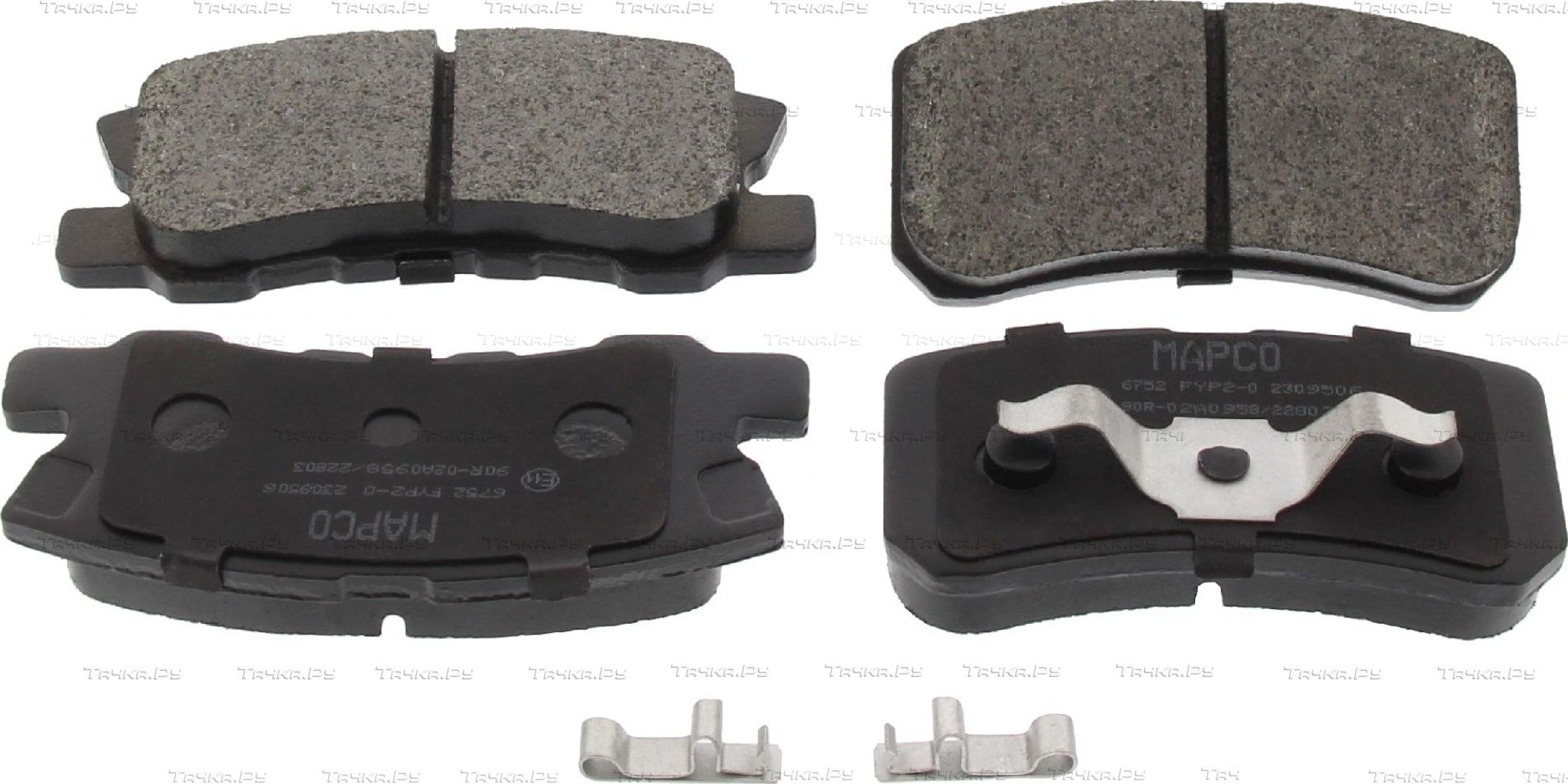 Тормозные колодки MAPCO задние для Mitsubishi Grandis 2004-2011. Артикул 6752