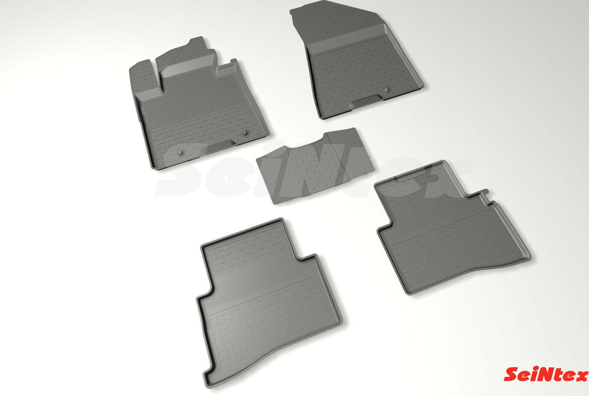 Коврики резиновые Seintex с высоким бортиком для салона Kia Sportage IV 2016-2026. Артикул 87192
