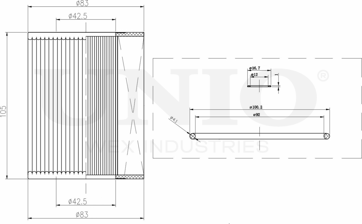 Фильтр масляный (Unio). Артикул FLT-20005