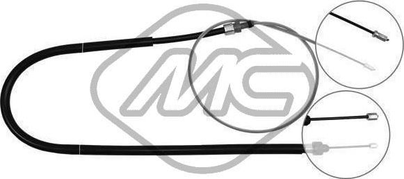 Трос ручника (тросик ручного тормоза) Metalcaucho правый для Citroen C3 I 2002-2010. Артикул 80843