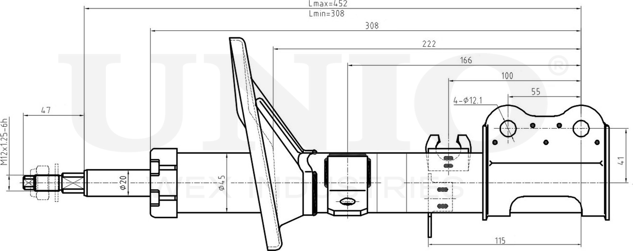 Амортизатор подвески (Unio). Артикул SAB-10138