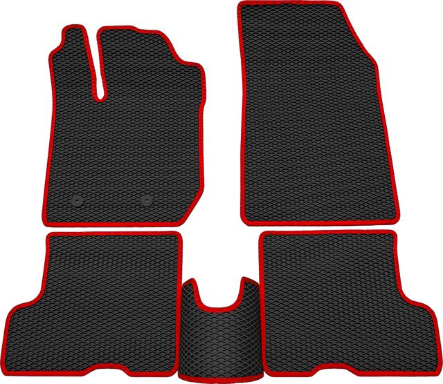 Коврики Rezkon EVA для салона Lada Xray Оptima 2015-2026 Красный кант. Артикул 9039055104