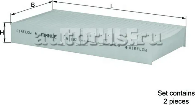 Фильтр салонный (Mahle/Knecht). Артикул LA122