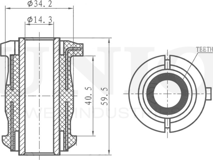 Сайлентблок рычага подвески (Unio). Артикул RMP-20432