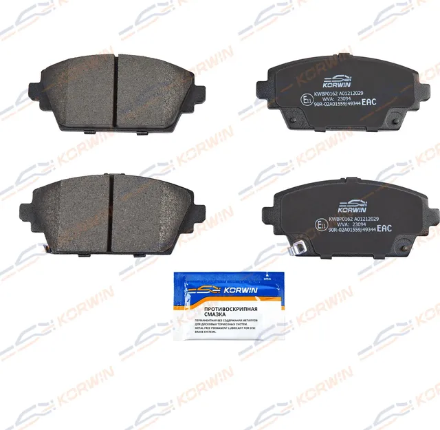 Колодки тормозные перед. Honda Accord VI-VII 98-08/Nissan Primera (P12) 02 (Korwin). Артикул KWBP0162