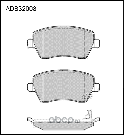 Колодки тормозные (Allied Nippon). Артикул ADB32008