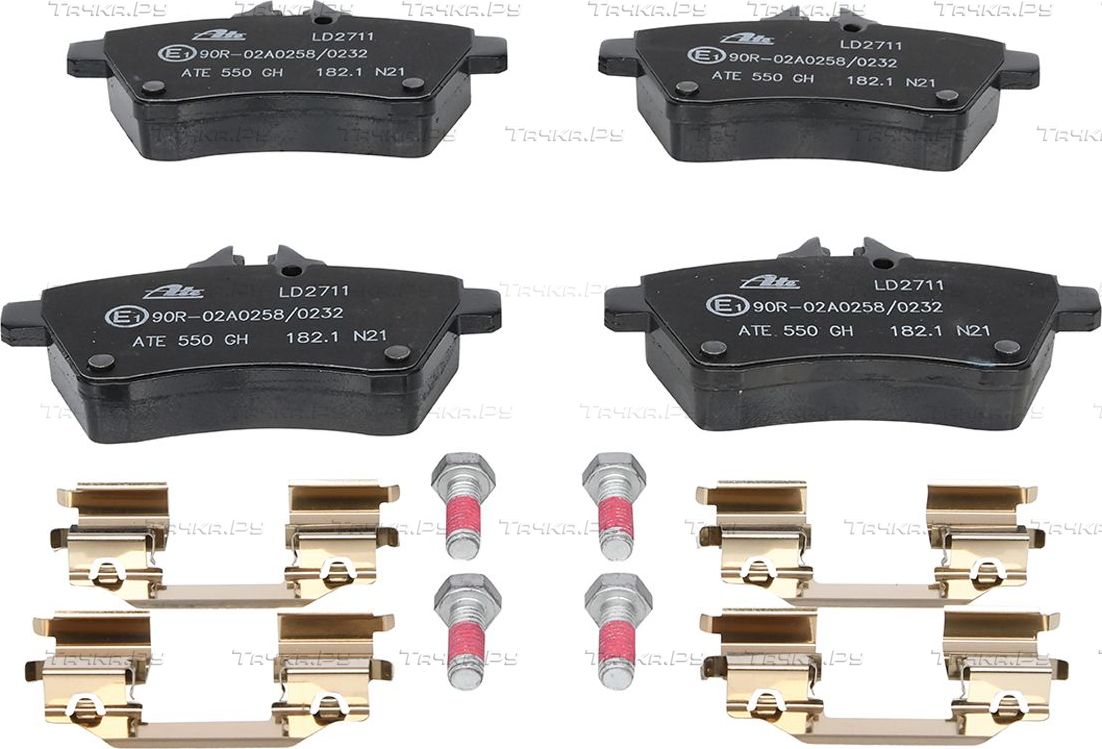 Тормозные колодки ATE Ceramic передние для Mercedes-Benz B-Класс I (W245) 2005-2011. Артикул 13.0470-2711.2