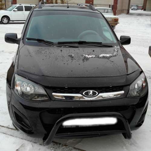 Дефлектор VT52 для капота Lada Kalina 2013-2018. Артикул VZ05VT