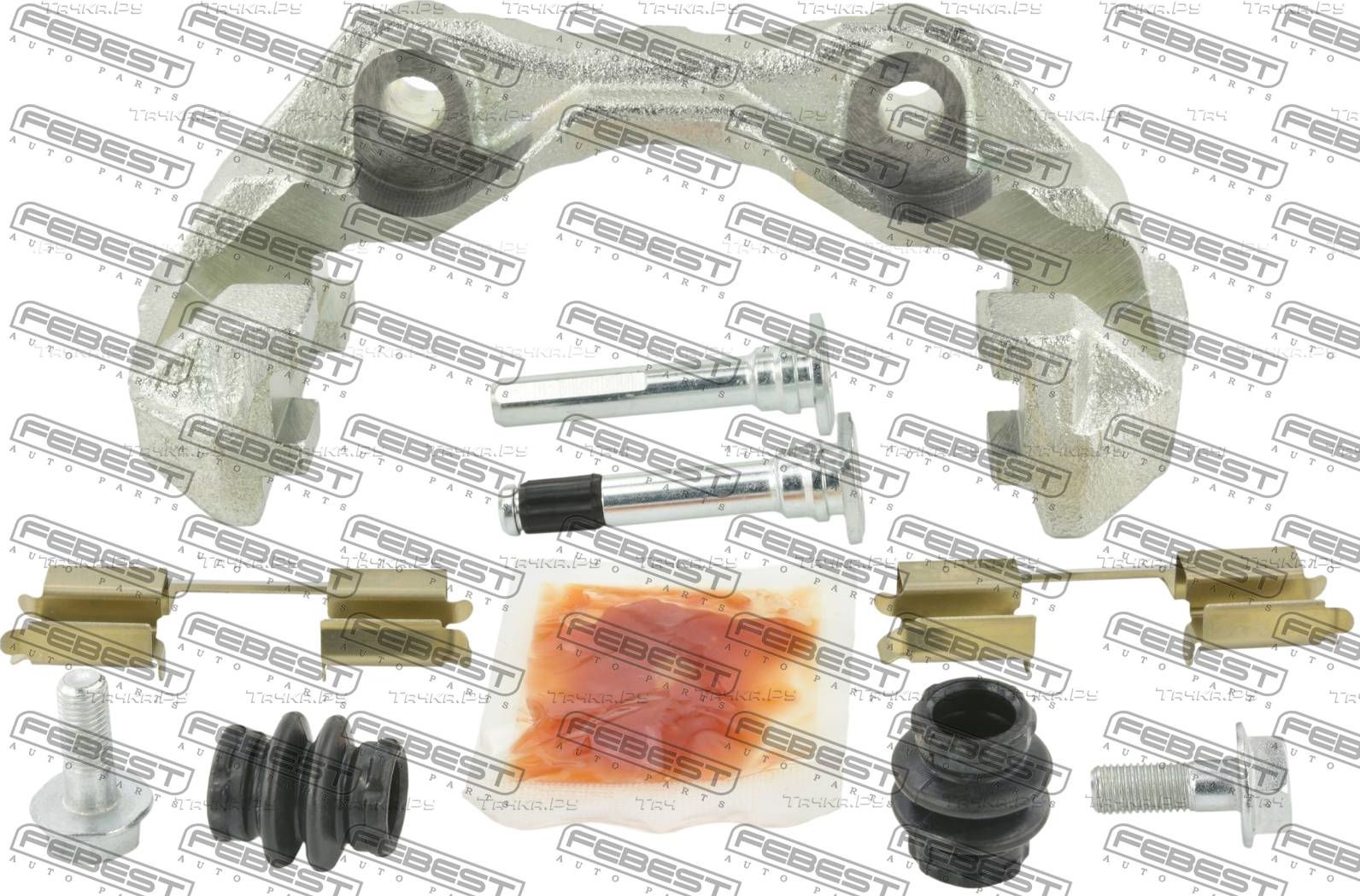 Скоба тормозного суппорта Febest передняя для Skoda Fabia II 2006-2014. Артикул 2677C-RAPF-KIT