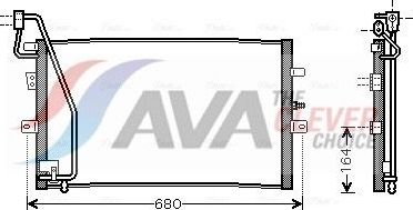 Радиатор кондиционера (конденсатор) AVA (алюминий). Артикул SB5056