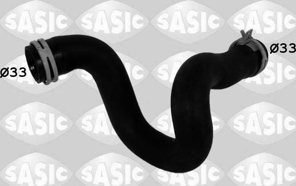 Патрубок радиатора (системы охлаждения) Sasic правый верхний для Peugeot 301 I 2012-2017. Артикул 3400203