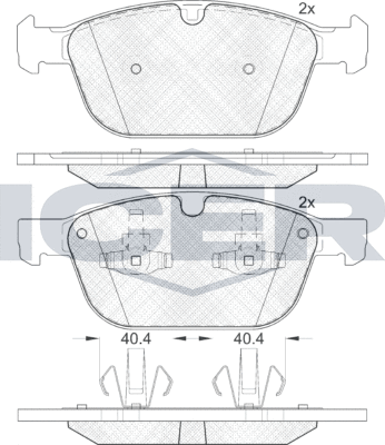 Тормозные колодки Icer. Артикул 181920