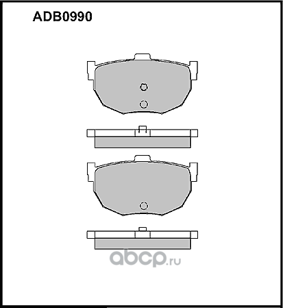 Колодки тормозные | зад | (Allied Nippon) Allied Nippon. Артикул ADB0990