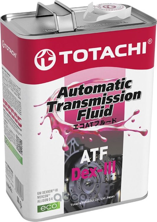 Масло трансмиссионное TOTACHI ATF DEXRON III 4л 20704. Артикул 20704
