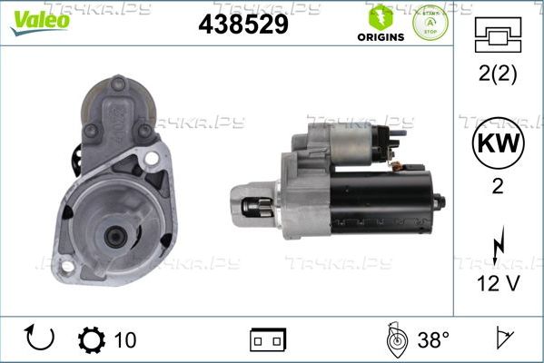 Стартер Valeo VALEO ORIGINS NEW STOP&START для Mercedes-Benz GLC Coupe I (C253) 2017-2026. Артикул 438529