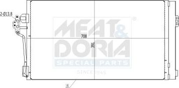 Радиатор кондиционера (конденсатор) Meat & Doria. Артикул 991146