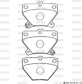 Тормозные колодки Advics. Артикул SN106P