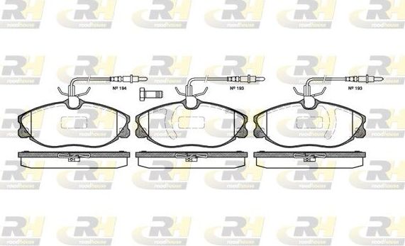 Тормозные колодки RoadHouse передние для Peugeot 607 I 2000-2011. Артикул 2604.14