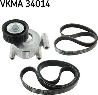 Приводной ремень поликлиновой с роликами (комплект) SKF. Артикул VKMA 34014