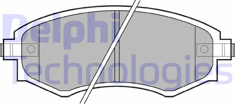 Тормозные колодки Delphi (Low-Metallic). Артикул LP606
