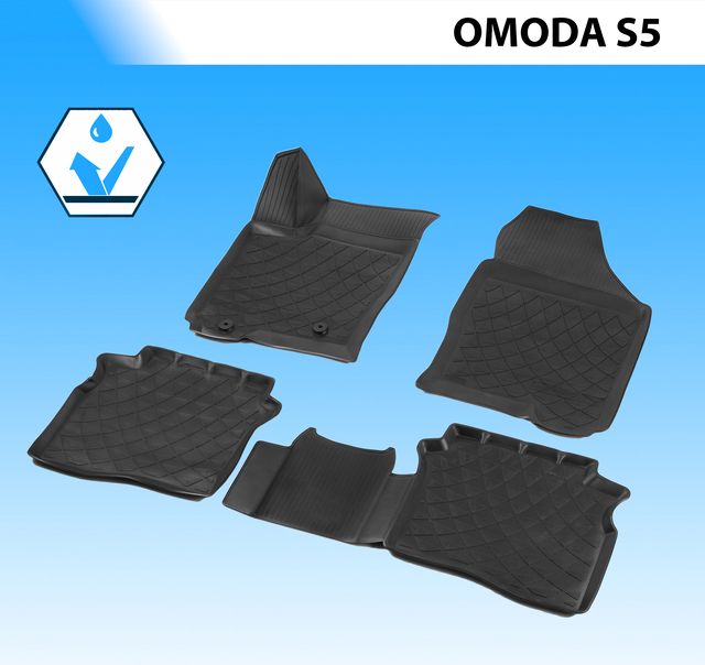 Коврики в салон автомобиля Rival для Omoda S5 седан 2022-2026. Артикул 10202001