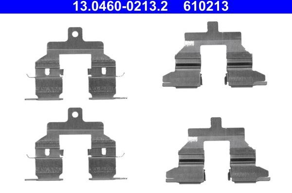 Комплект монтажный тормозных колодок ATE. Артикул 13.0460-0213.2
