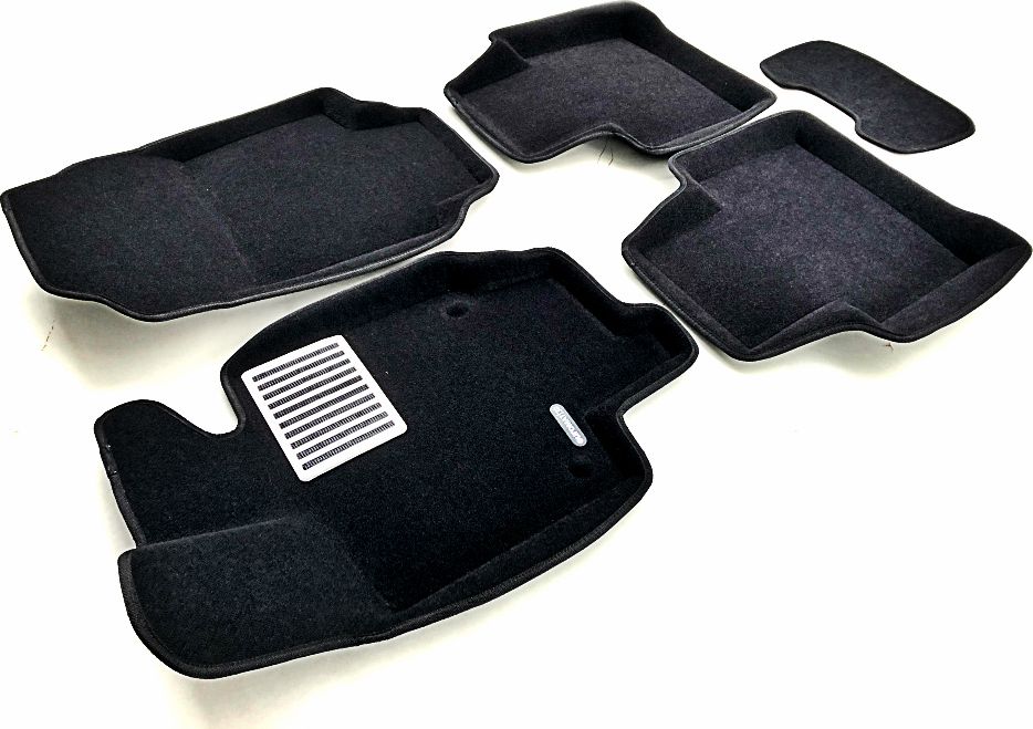 Коврики текстильные Euromat 3D Lux для салона Toyota RAV 4 V 2019-2026. ЧЕРНЫЕ. Артикул EM3D-005105
