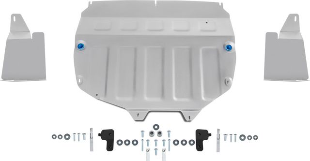 Защита Rival для картера, КПП, пыльников левого и правого (увеличенная) Chery Tiggo 8 Pro 2021-2026. Артикул 333.0921.1