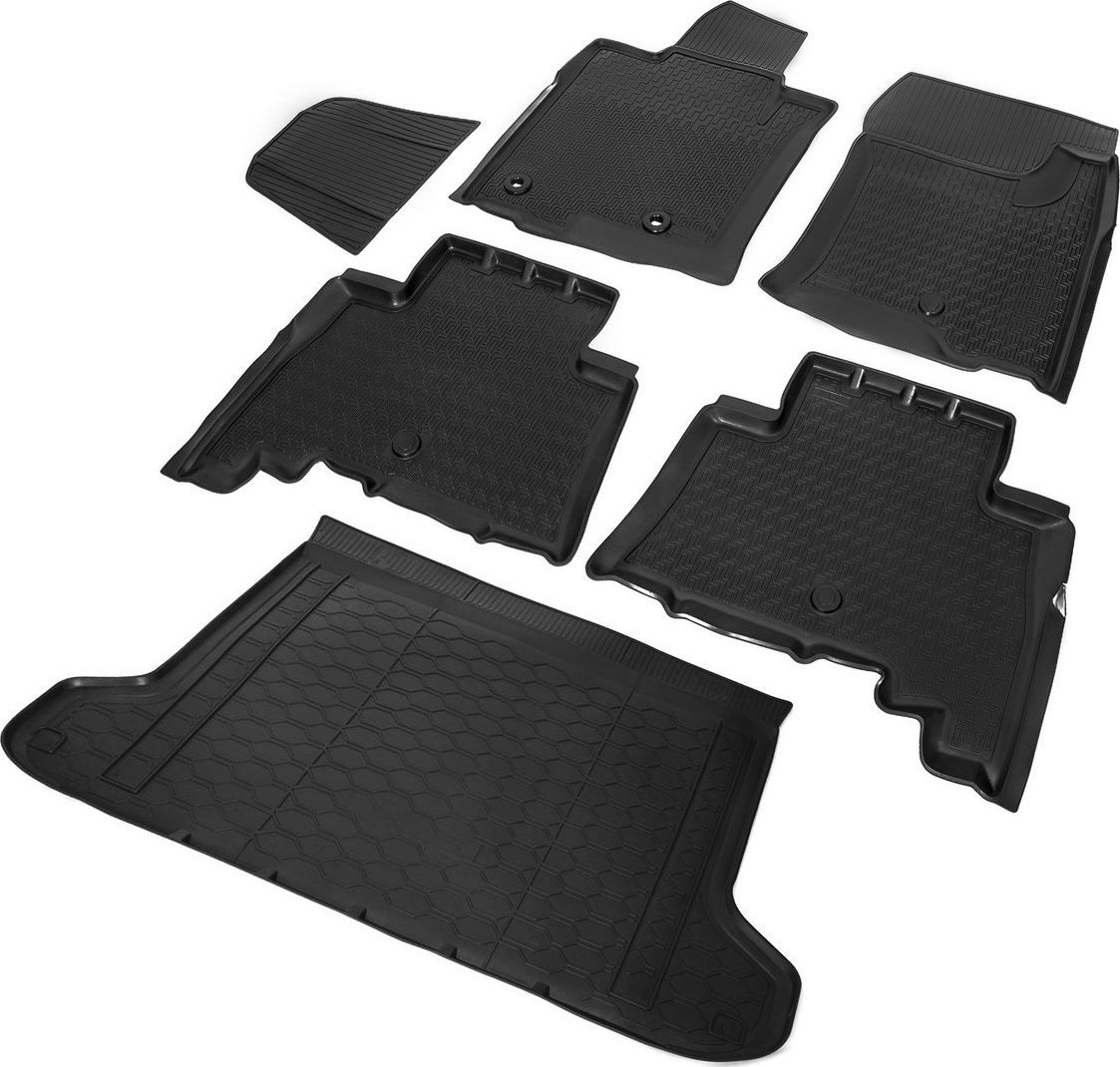 Комплект ковриков Rival для салона и багажника Toyota Land Cruiser Prado 150 (5 мест) 2013-2017. Артикул K15704002-1