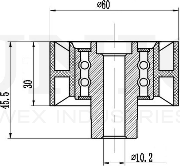 Ролик поликлинового ремня направляющий (Unio). Артикул TNS-10245