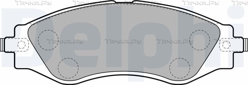 Тормозные колодки Delphi (Low-Metallic) передние для Chevrolet Epica I 2006-2012. Артикул LP1816