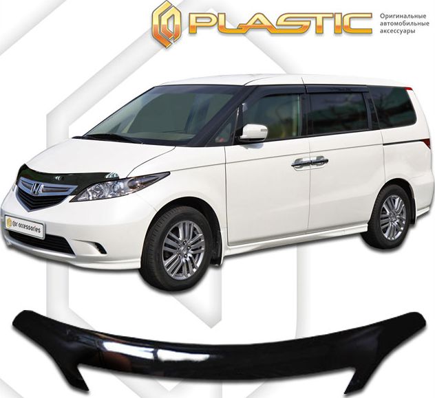 Дефлектор СА Пластик для капота (Classic черный) Honda Elysion 2004-2006. Артикул 2010010104016