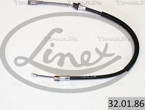 Трос ручника (тросик ручного тормоза) Linex. Артикул 32.01.86