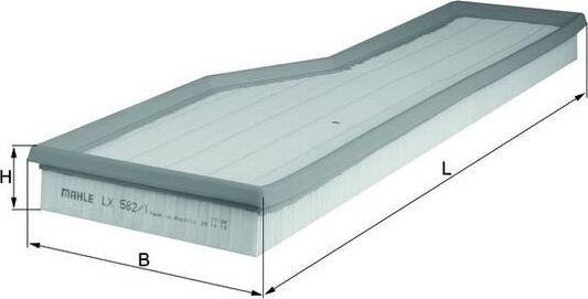 Воздушный фильтр Mahle. Артикул LX 582/1