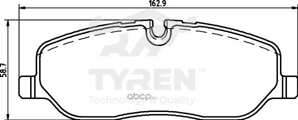 Дисковые тормозные колодки (Tyren). Артикул TYR1218241