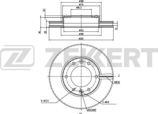 Тормозной диск Zekkert. Артикул BS-5756