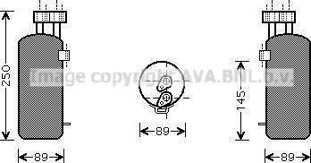 Осушитель кондиционера AVA (алюминий). Артикул RTD330