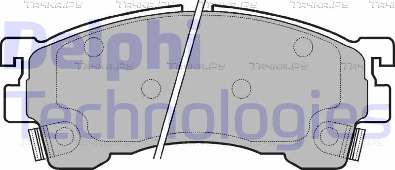 Тормозные колодки Delphi (Low-Metallic). Артикул LP801