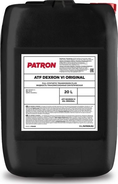 Жидкость гидравлическая (Patron). Артикул ATFDEXRONVI20LORIGINAL