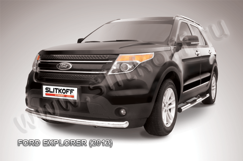 Защита Slitkoff переднего бампера d76 для Ford Explorer V 2012-2015. Артикул FEX002