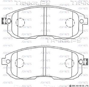Тормозные колодки Advics передние для Infiniti I I 1997-1999. Артикул SN954P